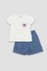 Костюм з шортами для дівчинки 122 колір білий ЦБ-00244340 SKT000978557 фото 1