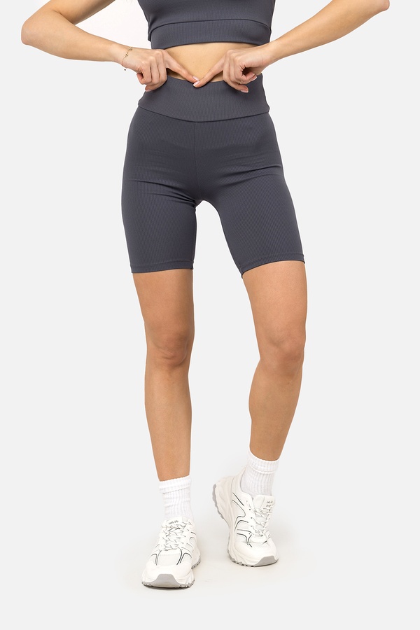 Женские спортивные шорты 42 цвет серый ЦБ-00247299 SKT000986647 фото