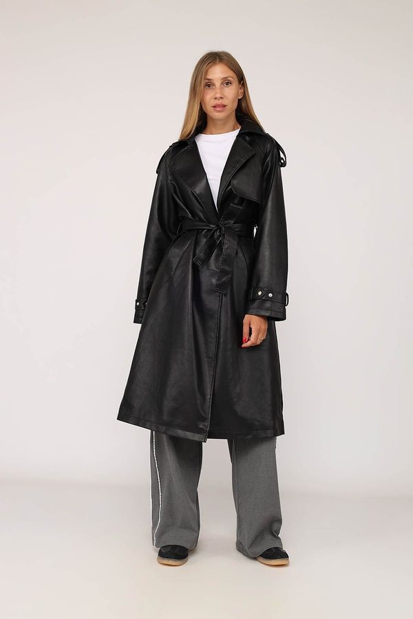 Плащ женский цвет черный 46 ЦБ-00277871 фото