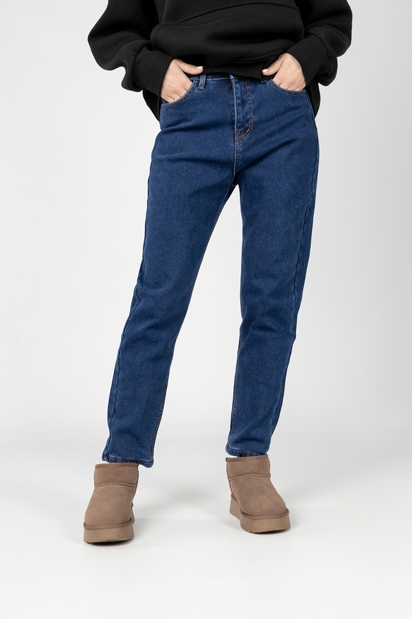 Женские джинсы мом 54 цвет темно-синий ЦБ-00236634 SKT000952622 фото