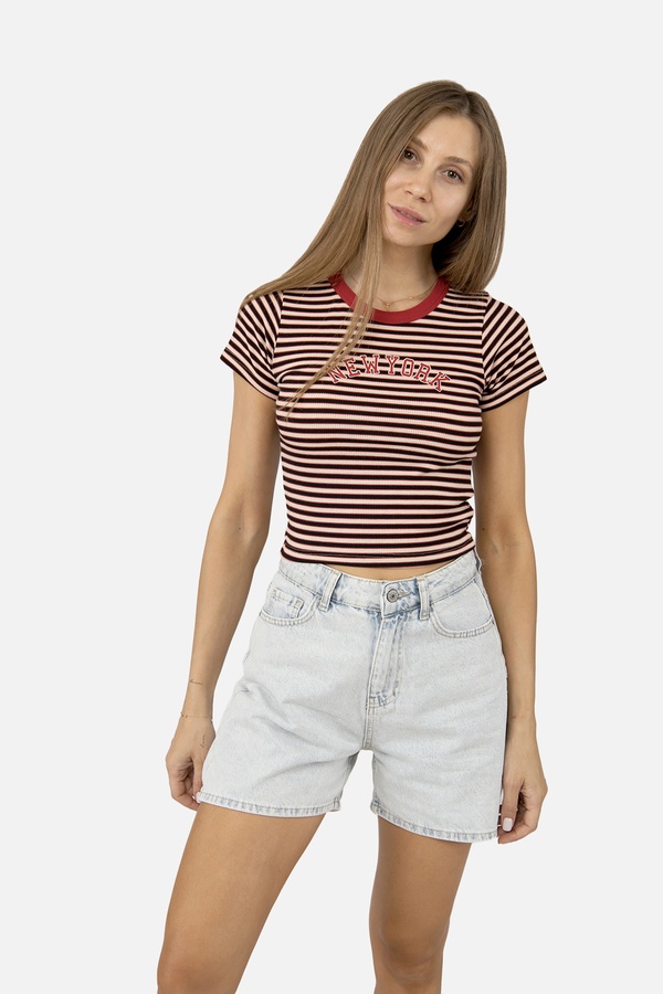 Женская футболка с коротким рукавом 38 цвет коричневый ЦБ-00255013