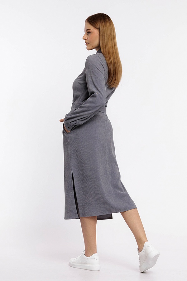 Жіноча сукня з довгим рукавом 44 колір сірий ЦБ-00212736 SKT000892330 фото