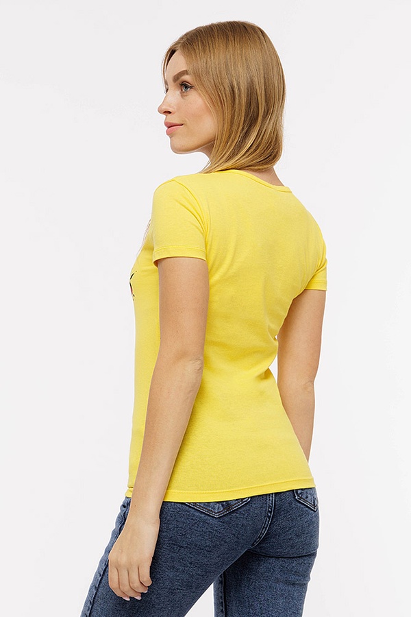 Жіноча футболка 42 колір жовтий ЦБ-00192005 SKT000847742 фото