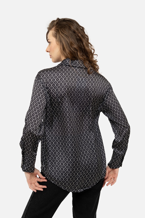 Жіноча сорочка з довгим рукавом 40 колір чорний ЦБ-00241696 SKT000962482 фото