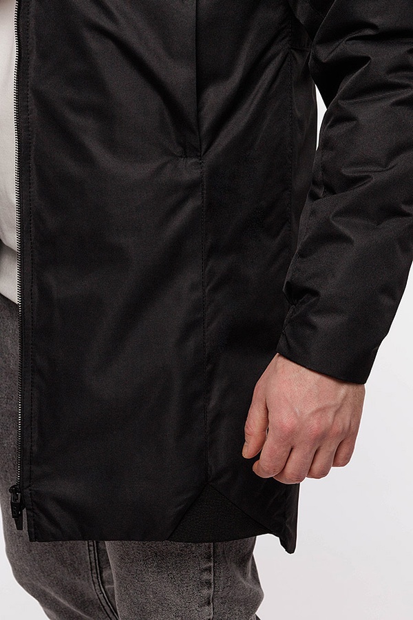Мужская куртка длинная оверсайз 46 цвет черный ЦБ-00210440 SKT000889784 фото