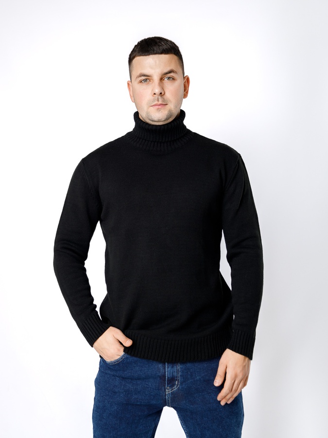 Мужской свитер 52 цвет черный ЦБ-00233234 SKT000941042 фото