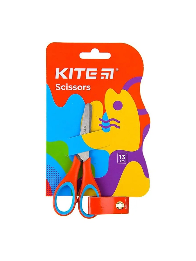 Ножницы детские с резиновыми вставками,13 см цвет разноцветный ЦБ-00216256 SKT000900332 фото