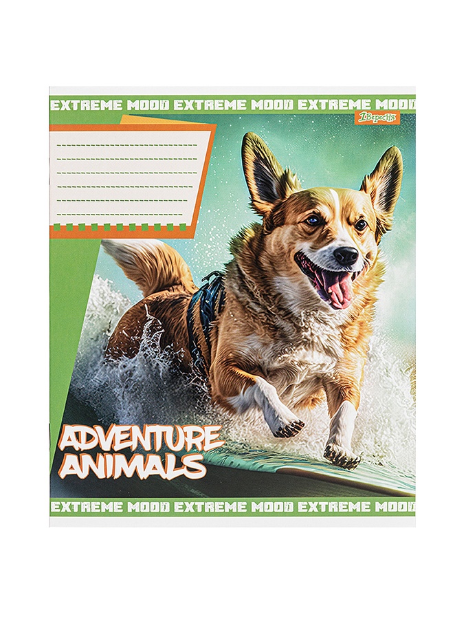 Зошит в клітинку 18 аркушів Adventure animals колір різнокольоровий ЦБ-00222600 SKT000915641 фото