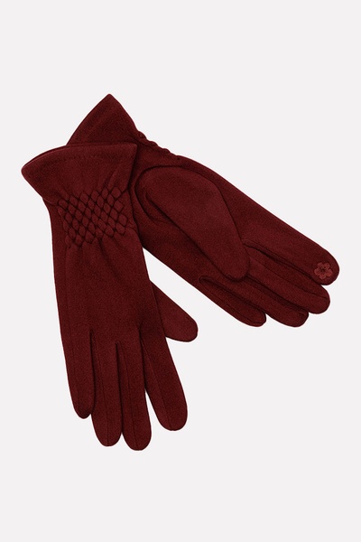 Женские перчатки цвет бордовый ЦБ-00197563 SKT000862065 фото