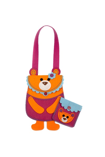 Набір викрійок для пошиття дитячої сумочки та гаманця "Ведмедик" колір різнокольоровий ЦБ-00179728 SKT000597625 фото
