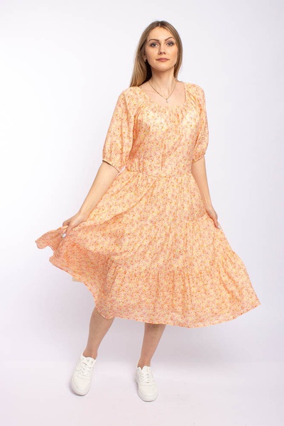 Платье 46 цвет оранжевый ЦБ-00157355 SKT000533428 фото