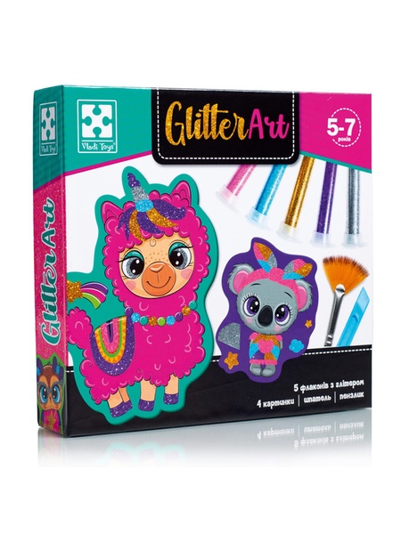 Набір для творчості - "Glitter Art. Блискучі звірята" колір різнокольоровий ЦБ-00229813 SKT000933253 фото