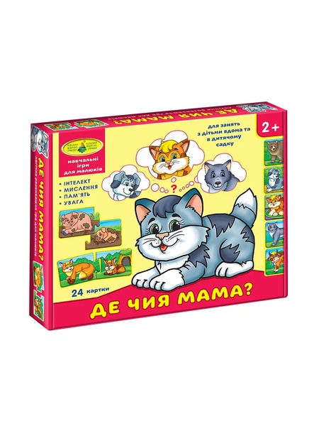 Настольная игра "Где чья мама?" цвет разноцветный ЦБ-00218061 SKT000903843 фото