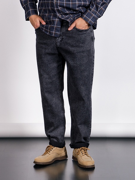 Мужские джинсы мом 54 цвет темно-серый ЦБ-00233730 SKT000942033 фото