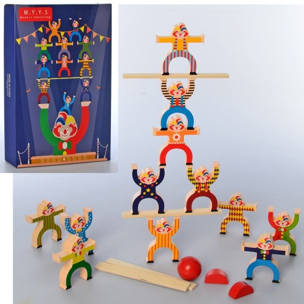 Дерев'яна іграшка "Клоуни" колір різнокольоровий ЦБ-00145854 SKT000504210 фото