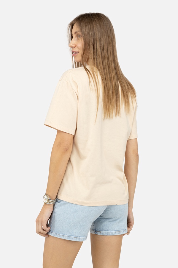 Жіноча футболка з коротким рукавом 44 колір бежевий ЦБ-00246206 SKT000983845 фото