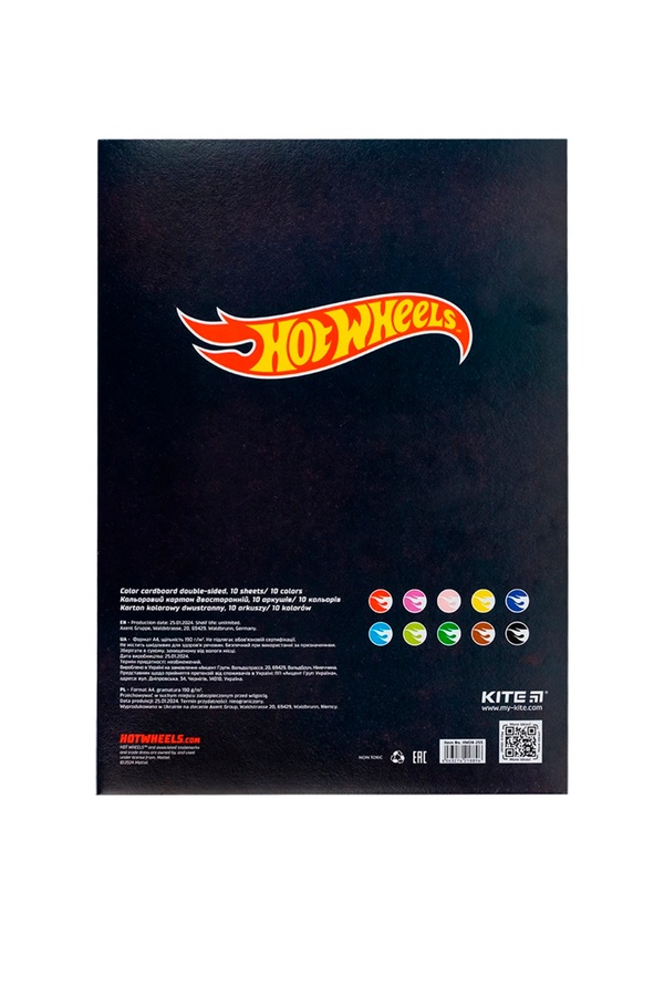 Набір двостороннього кольорового картону Kite Hot Wheels колір різнокольоровий ЦБ-00255236 SKT001007120 фото