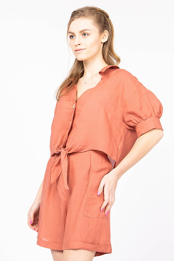 Блуза жіноча 42 колір теракотовий ЦБ-00174757 SKT000584775 фото