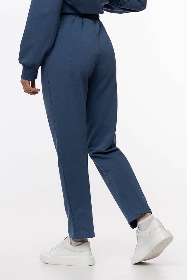 Жіночі спортивні штани прямі 42 колір індіго ЦБ-00210775 SKT000890686 фото
