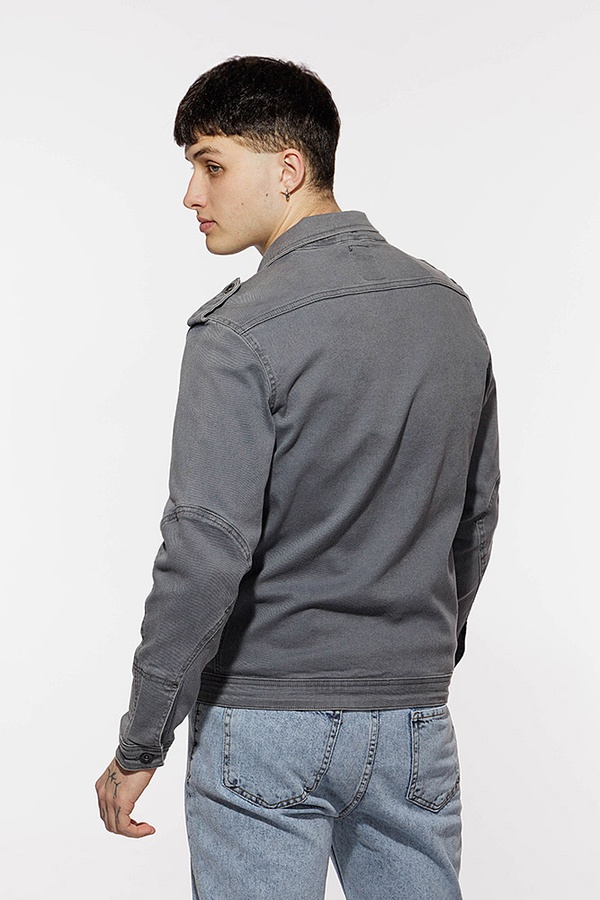 Чоловіча джинсова куртка 44 колір темно-сірий ЦБ-00191781 SKT000846845 фото