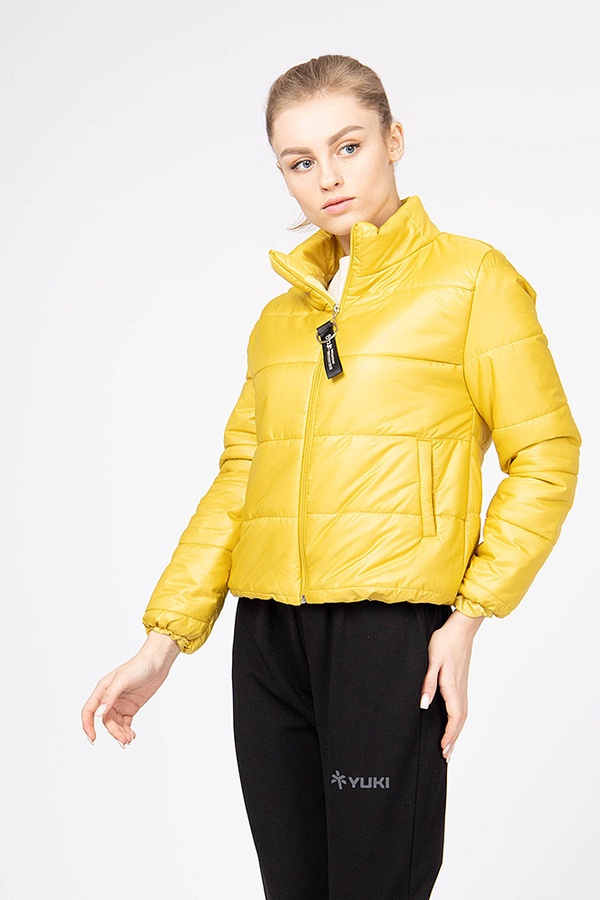Куртка коротка жіноча 40 колір жовтий ЦБ-00183656 SKT000607423 фото