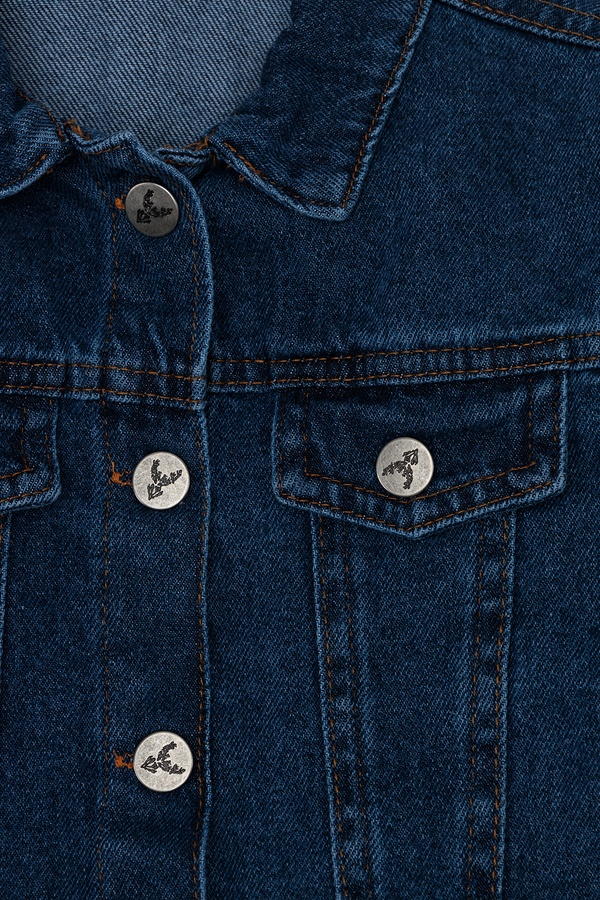 Куртка джинсовая для девочки 104 цвет темно-синий ЦБ-00244442 SKT000978832 фото