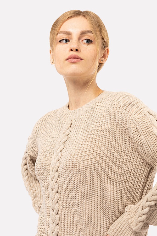 Жіночий светр 46 колір капучино ЦБ-00195691 SKT000857841 фото