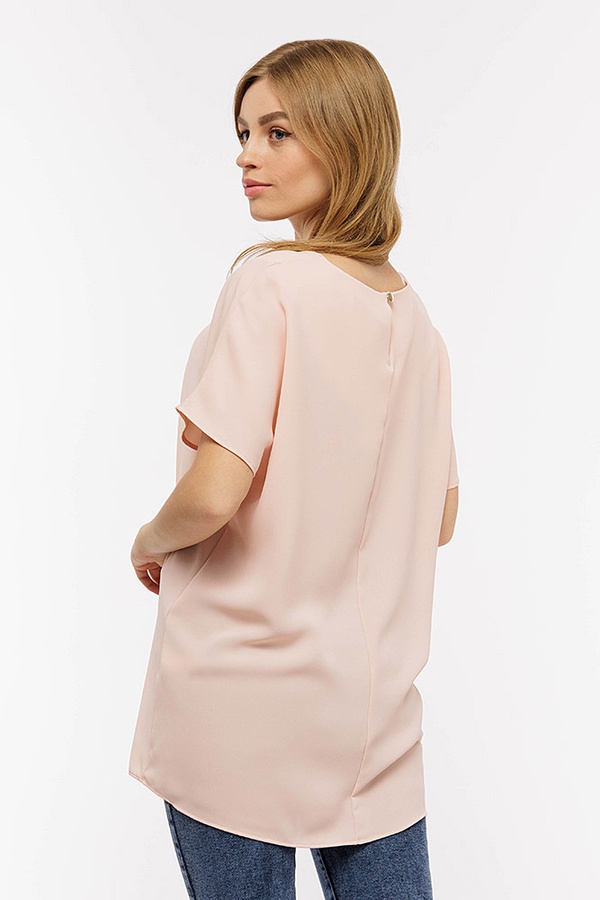 Жіноча блуза 52 колір персиковий ЦБ-00191278 SKT000845415 фото