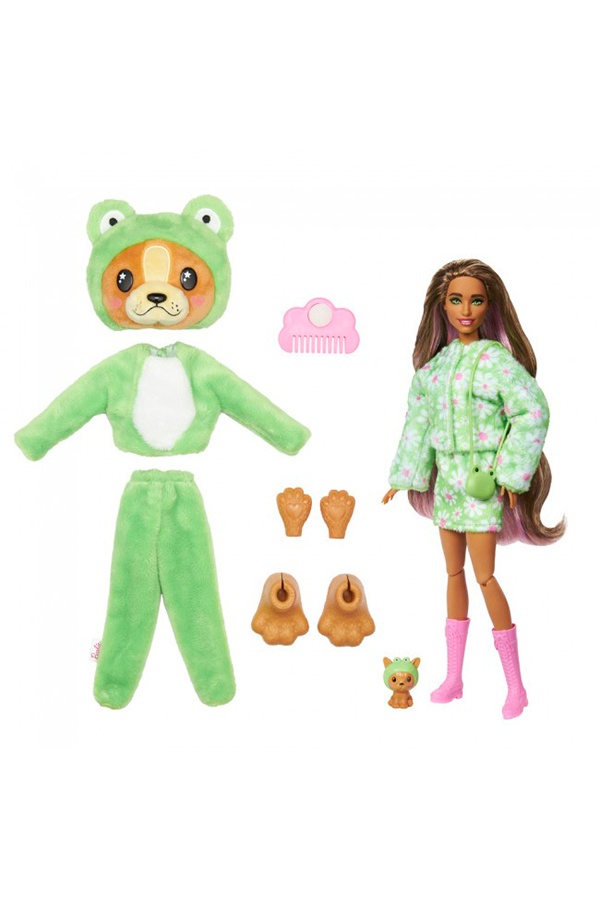 Лялька Barbie "Cutie Reveal" серії "Чудове комбо" – цуценя в костюмі жабки. колір різнокольоровий ЦБ-00252655 SKT000999658 фото