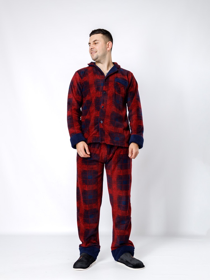 Мужская пижама 52 цвет красный ЦБ-00234328 SKT000943810 фото