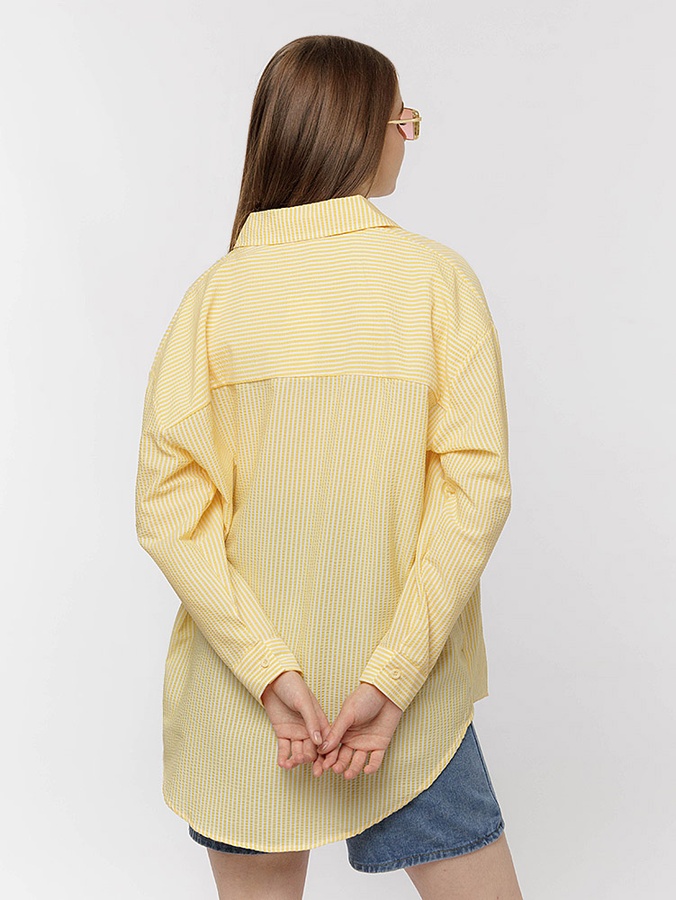 Жіноча сорочка з довгим рукавом 42 колір жовтий ЦБ-00218990 SKT000905943 фото