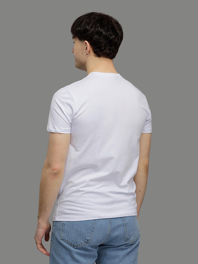Чоловіча футболка регуляр 52 колір білий ЦБ-00216058 SKT000899873 фото