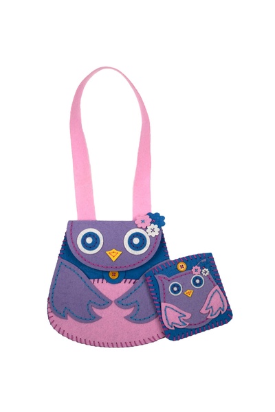 Набір викрійок для пошиття дитячої сумочки та гаманця "Сова" колір різнокольоровий ЦБ-00179729 SKT000597626 фото