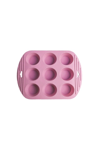 Форма силіконова для кексів колір рожевий ЦБ-00201086 SKT000869751 фото