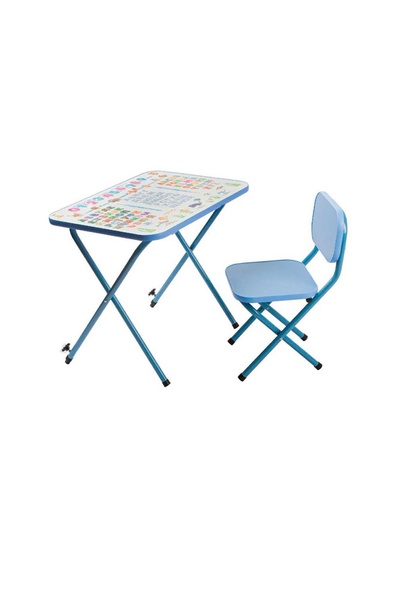 Парта со стульчиком "Азбука" цвет голубой ЦБ-00012181 SKT000299297 фото