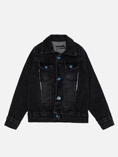 Джинсова куртка для хлопчика 110 колір чорний ЦБ-00188915 SKT000838982 фото