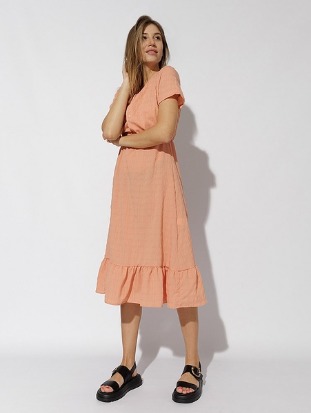 Жіноча сукня 46 колір персиковий ЦБ-00219260 SKT000906823 фото