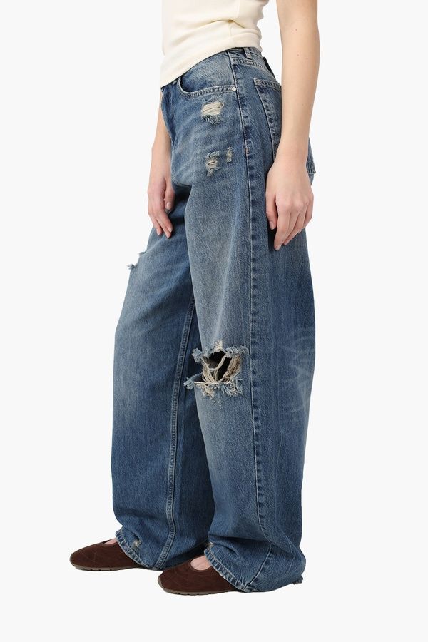Джинси baggy жіночі колір синій 40 ЦБ-00290488 фото