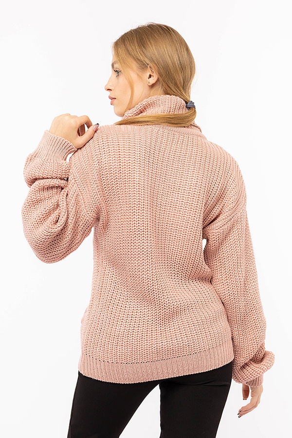 Жіночий светр 46 колір пудровий ЦБ-00195692 SKT000857842 фото