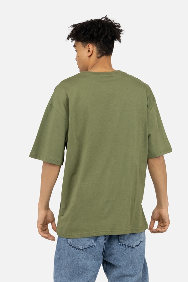 Чоловіча футболка 50 колір хакі ЦБ-00245624 SKT000982273 фото
