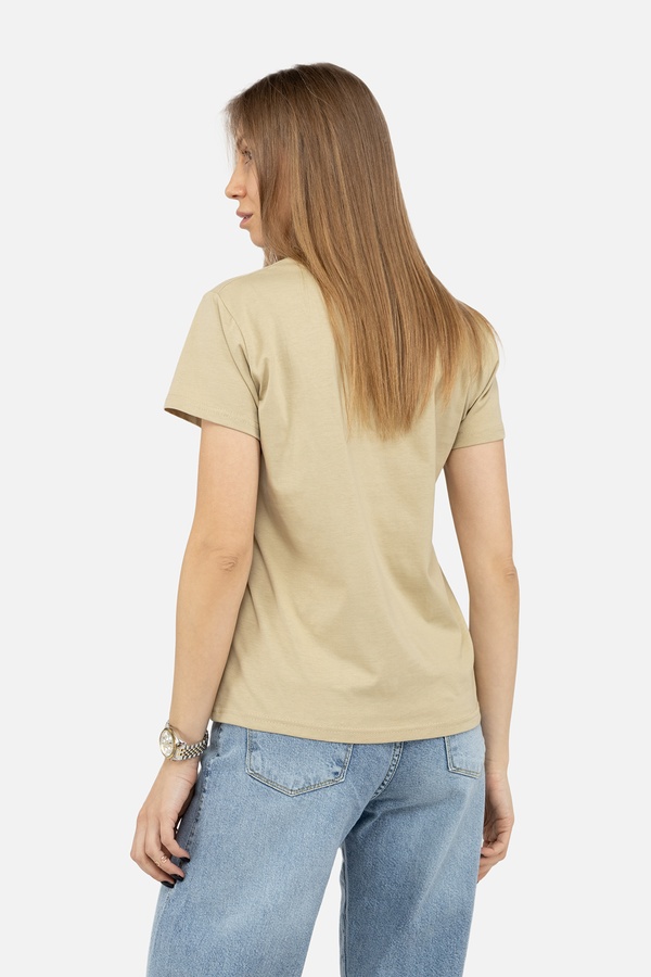 Жіноча футболка з коротким рукавом 40 колір оливковий ЦБ-00242208 SKT000963972 фото