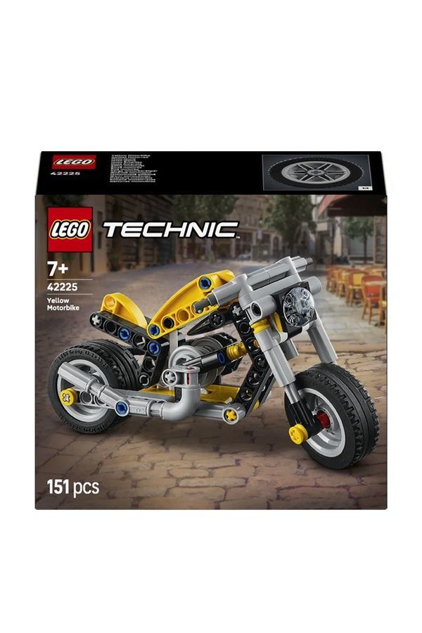 Конструктор LEGO Жовтий спортивний мотоцикл з реалістичними деталями та рухомими елементами 42225 ЦБ-00293873 фото