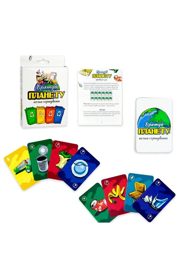 Карточная игра - Strateg Спаси планету цвет разноцветный ЦБ-00206899 SKT000881931 фото
