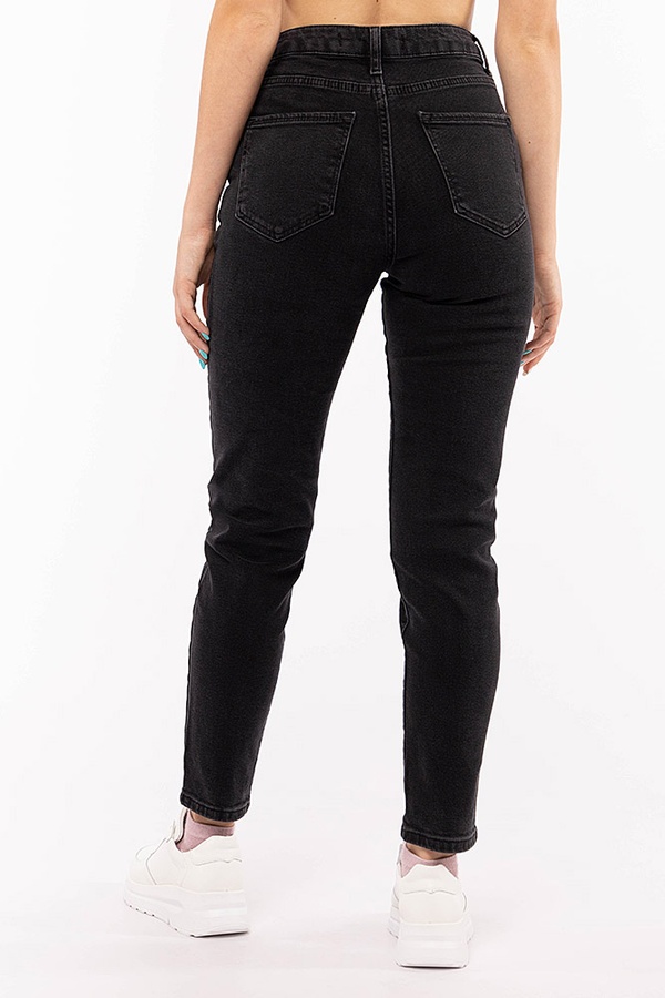 Жіночі джинси колір чорний ЦБ-00197031 SKT000860441 фото
