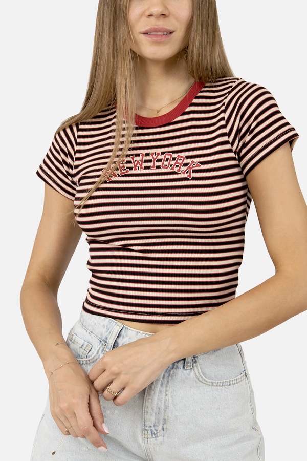 Женская футболка с коротким рукавом 42 цвет коричневый ЦБ-00255013