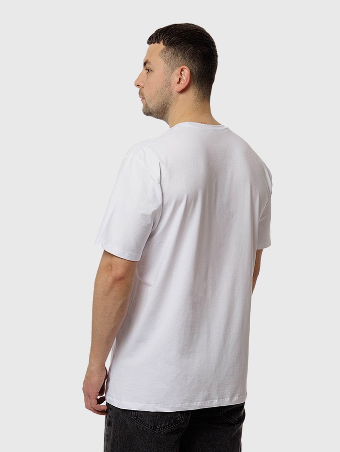 Чоловіча футболка регуляр 58 колір білий ЦБ-00218795 SKT000905352 фото