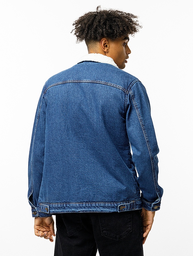 Чоловіча джинсова куртка 46 колір синій ЦБ-00227262 SKT000925874 фото