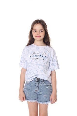 Футболка с коротким рукавом для девочки цвет голубой 152 ЦБ-00295239 фото