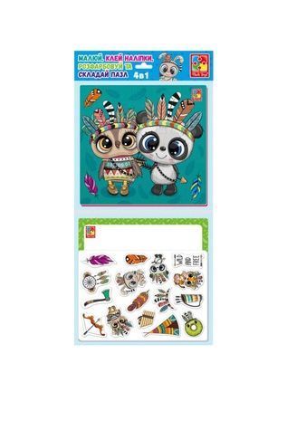 Набор для творчества Vladi Toys 4 в 1. "Пушистые индейцы" Vladi Toys VT4210-12 ЦБ-00298548 фото