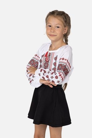 Вишиванка з довгим рукавом для дівчинки колір білий 152 ЦБ-00246417 фото